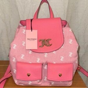 Juicy Couture Vibrant Pink Logo Backpack
